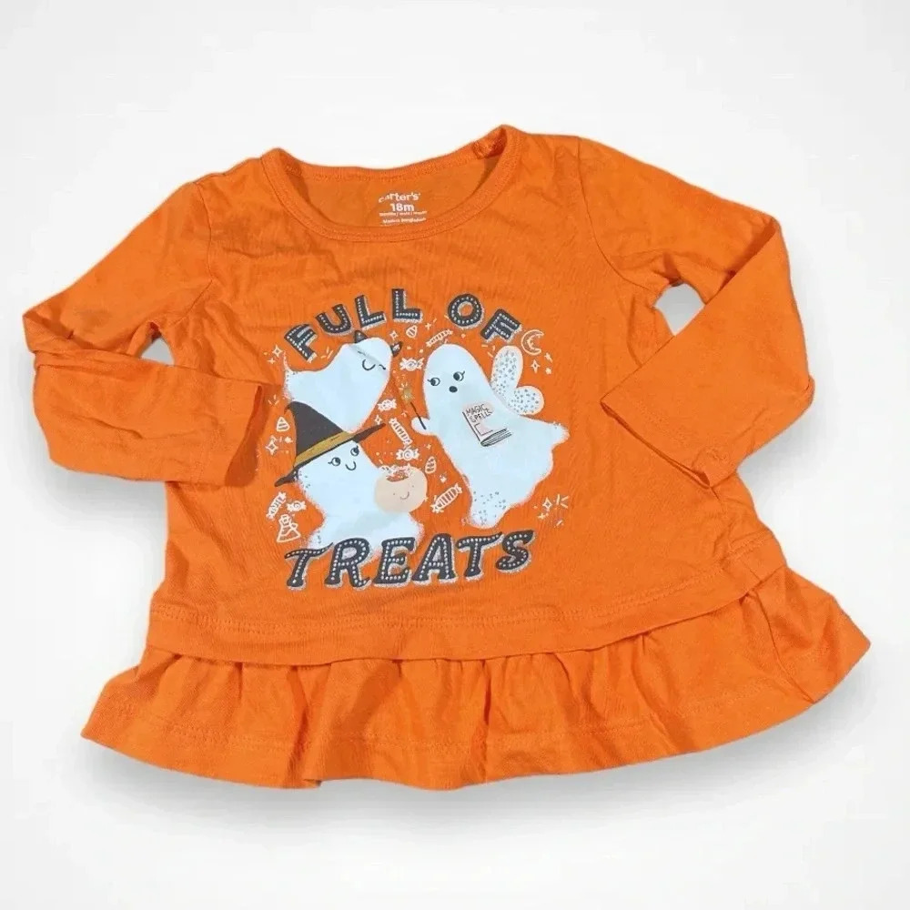4/$20 Carter’s Orange  Halloween Shirt